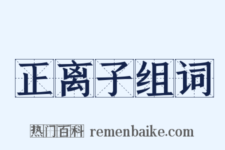 正离子组词是什么意思的图片